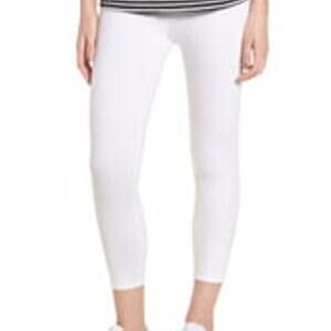 2 Pairs Nordstrom High Waist Crop Leggings White Women's